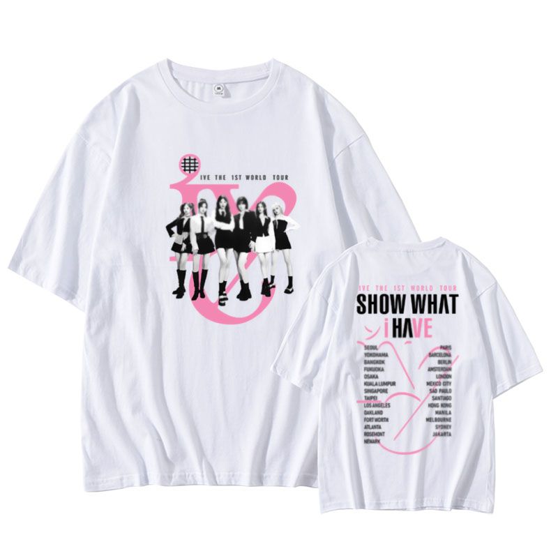 IVE MERCH T SHIRT 1St WORD TOUR 2024 "Show What i have" 100% COTTON