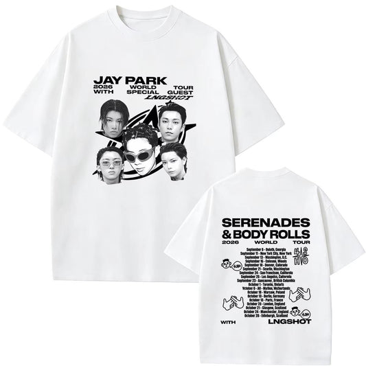JAY PARK LNGSHOT SERENADES & BODY ROLLS T-SHIRTS 100% COTTON