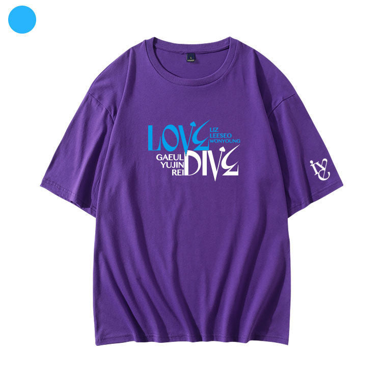 IVE MERCH LOVE DIVE 100% COTTON T-SHIRTS (various colors)