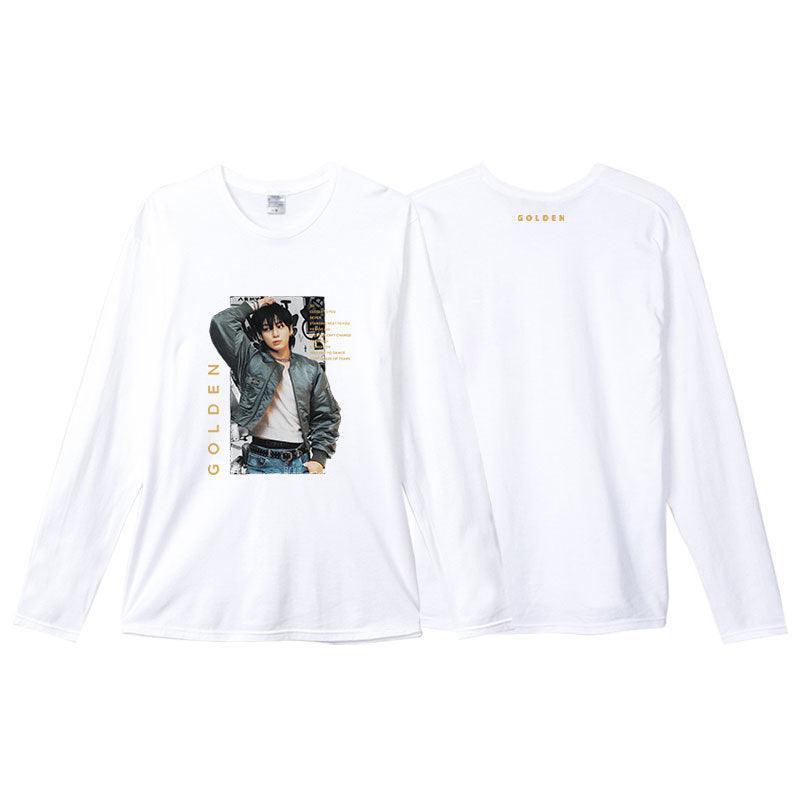 GOLDEN JUNGKOOK MERCH  SHIRT 100% COTTON (black/white)