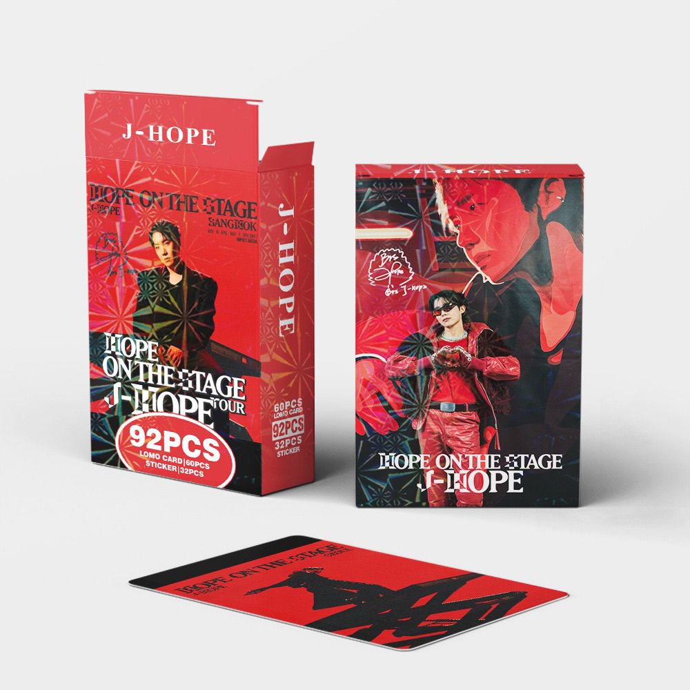 JHOPE “HOPE ON THE STAGE” PHOTOCARDS + STICKERS  92 PCS