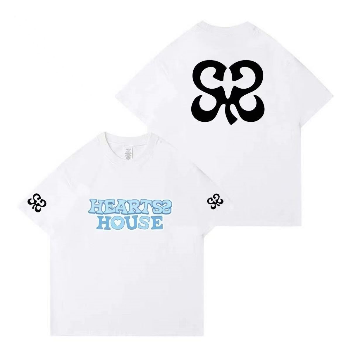 HEARTS2HEARTS T-SHIRTS 100% COTTON (white, blue and black)
