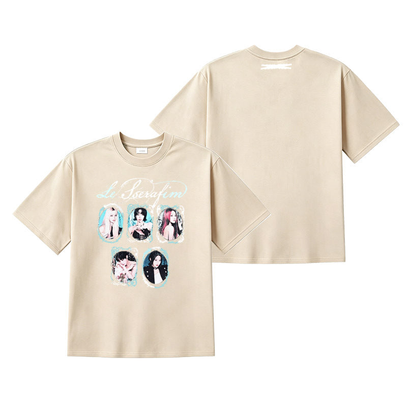LE SERAFIM T SHIRTS 100% COTTON