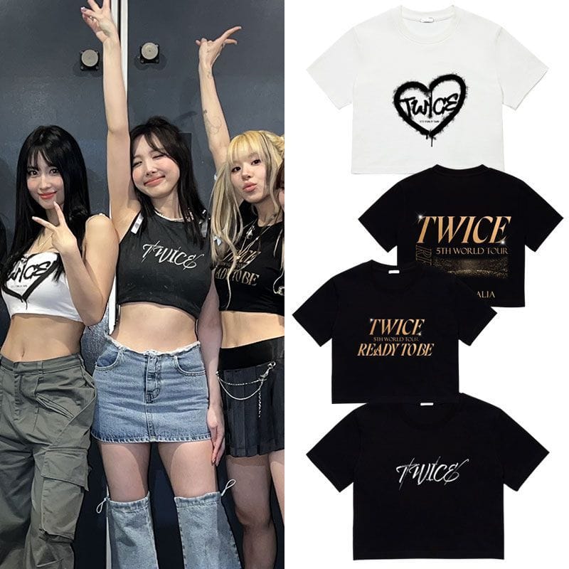 TWICE READY TO BE CROPPEDS/T SHIRTS 100% COTTON