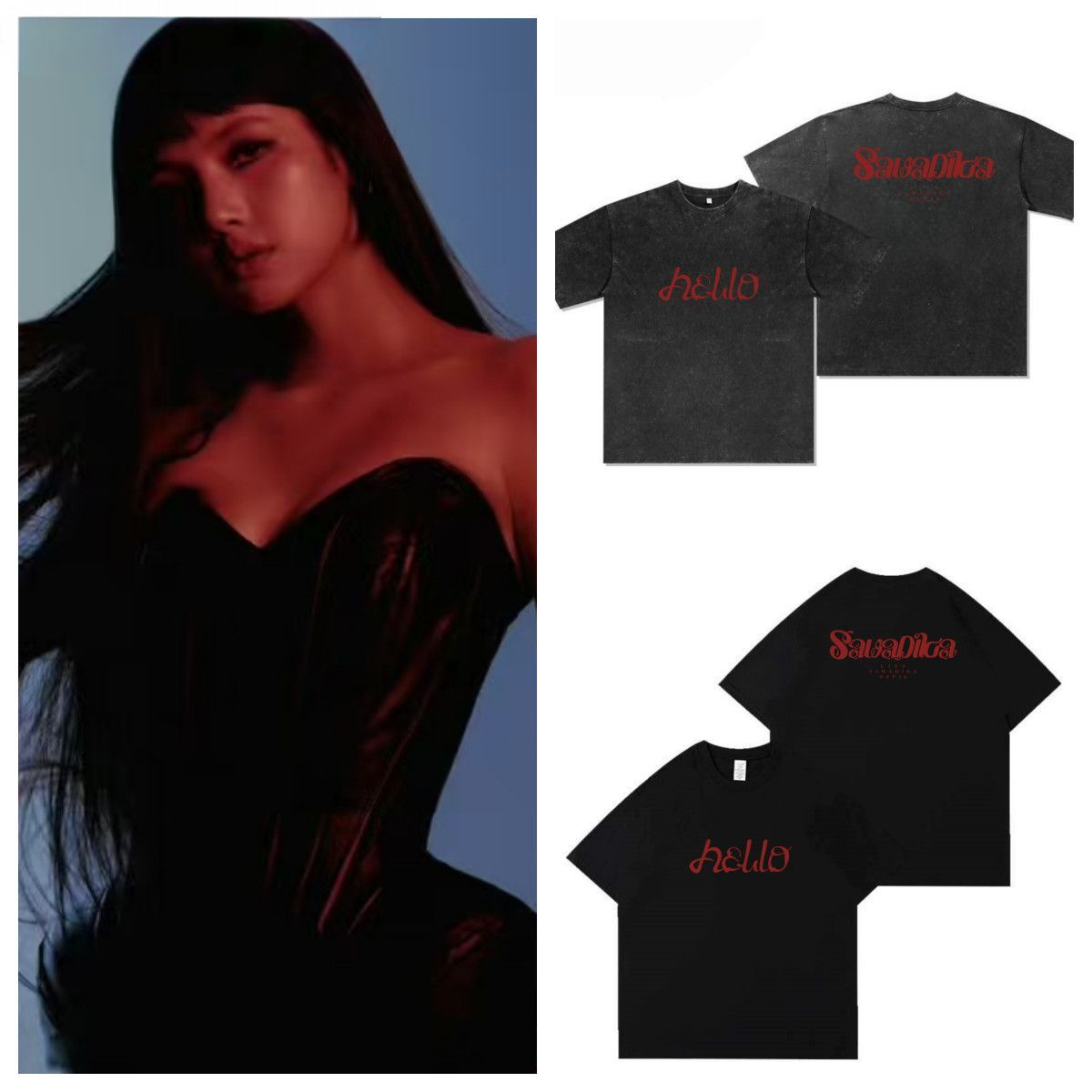 BLACKPINK LISA EP PRESS PLAY T-SHIRT 100% COTTON