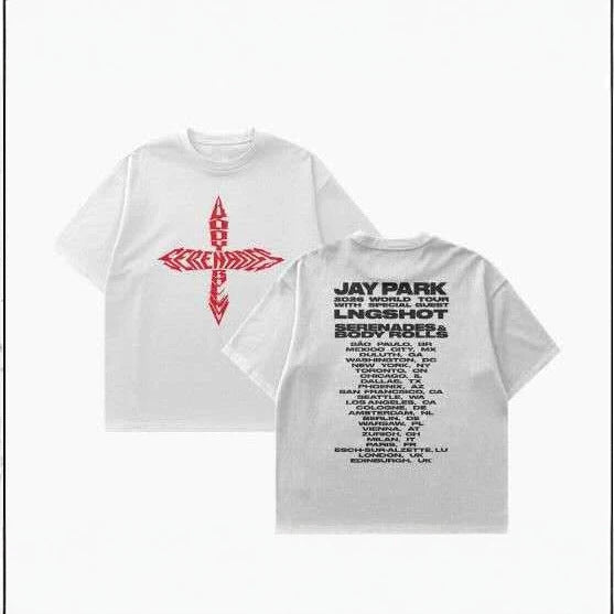 JAYPARK LNGSHOT SERENADES & BODY ROLLS T-SHIRT 100% COTTON