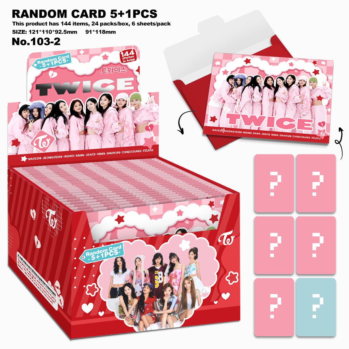 SURPRISE PHOTOCARDS BOX (Multiple Groups) 24 packs 144 items