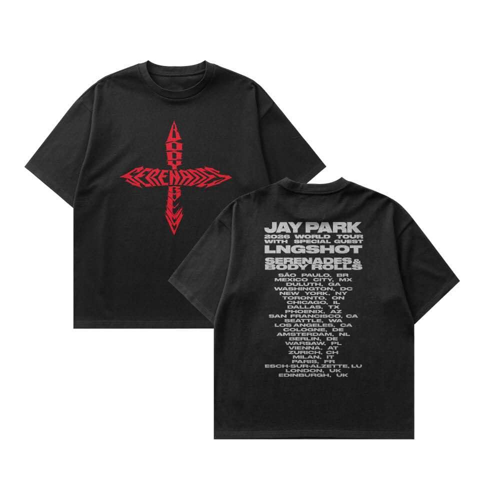 JAYPARK LNGSHOT SERENADES & BODY ROLLS T-SHIRT 100% COTTON